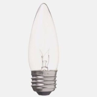 シャンデリア電球 C37E26 110V40W-C 口金E26 110V 40W クリア