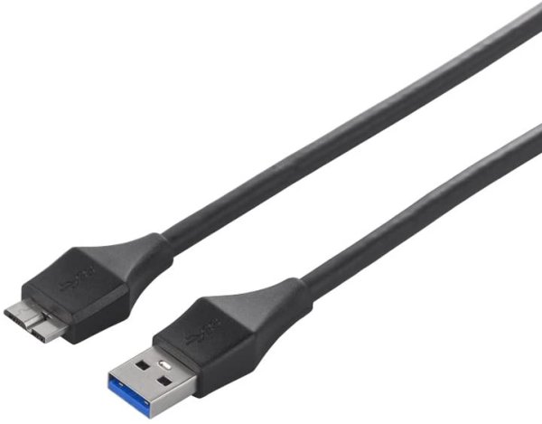 画像1: BUFFALO USB3.0対応のUSBケーブル (A to microBタイプ) 3m BSUAMBU330BK (1)