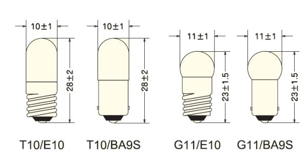 画像2: 小パネル球 T10 BA9S 18V 0.11A (2)
