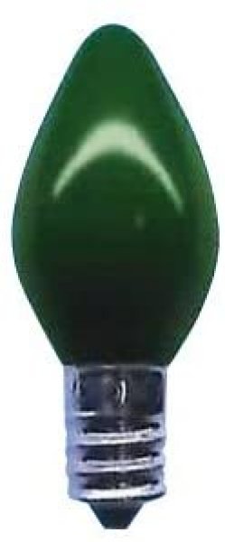 画像1: ローソク球 緑、グリーン 110V5W E12 (1)