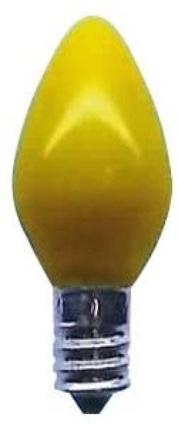 画像1: ローソク球 黄色 110V5W E12 (1)