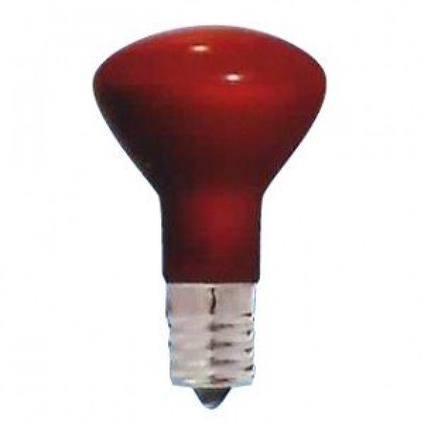 画像1: カラーミニレフ電球 口金E17 110V 7.5W 赤 T-231R (1)