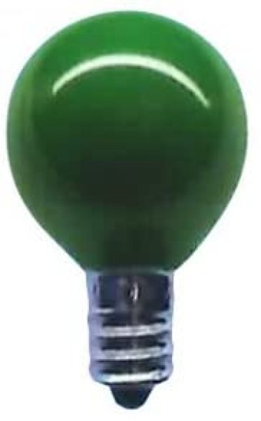 画像1: 寸丸球（ミニボール電球） G30 E12 5W 緑 (1)