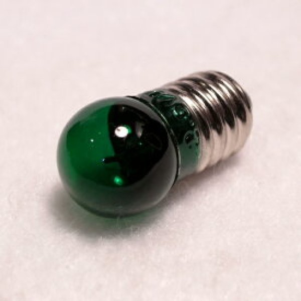 画像1: 豆電球 探検球 電池2個用 2.5V 緑色 2個パック (1)