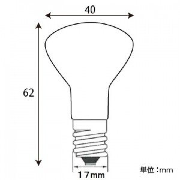 画像2: ミニレフ電球 口金E17 110V 7.5W フロスト T-231F (2)