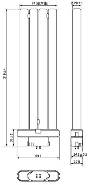 画像2: ナショナル FML55EX-N 昼白色 コンパクト蛍光灯 (2)