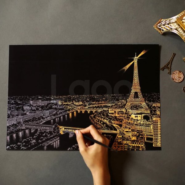 画像2: ラゴデザイン スクラッチナイトビュー パリ(横) NV-PAW (2)