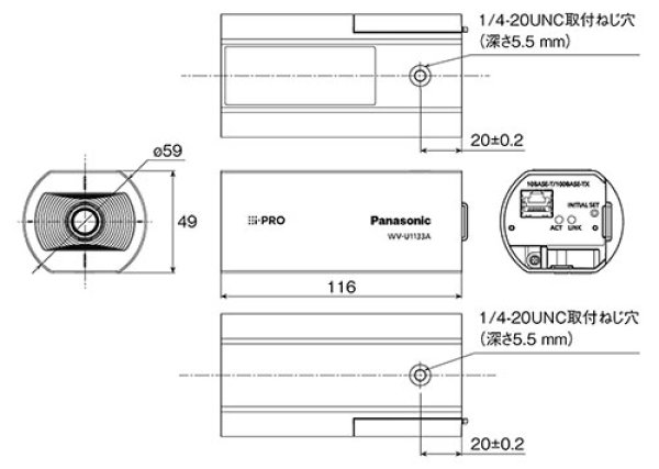 画像2: パナソニック WV-U1133AJ 屋内用ボックス型 フルHDネットワークカメラ (2)