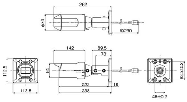 画像2: パナソニック WV-U1533AJ 屋外対応ハウジング一体型 フルHD ネットワークカメラ (2)