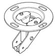 画像1: パナソニック WS-Q146-W スピーカー取付金具 (1)