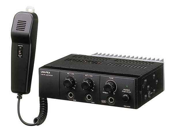 画像1: ユニペックス NDA-402A 車載アンプ 40W マイク付き 12V用 (1)