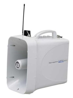 UNI-PEX TWB-300S スーパーメガホン 赤
付属品ワイヤレスマイク付 防滴スーパーワイヤレスメガホン | ユニペックス株式会社