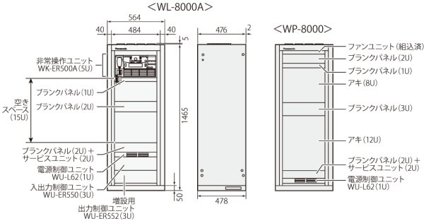画像2: パナソニック WL-8000A ラック形非常用放送設備 (2)