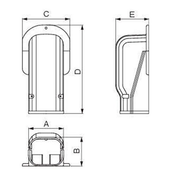 画像2: イナバ SW-66-K 配管化粧カバー ウォールコーナー ブラック (2)