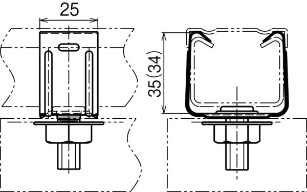 画像3: ネグロス DK1UK-9 開口上向き用器具取付金具 レースウェイDP1用 (3)