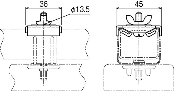 画像2: ネグロス DK1UKB 器具取付金具用補助金具 開口上向き用 (2)