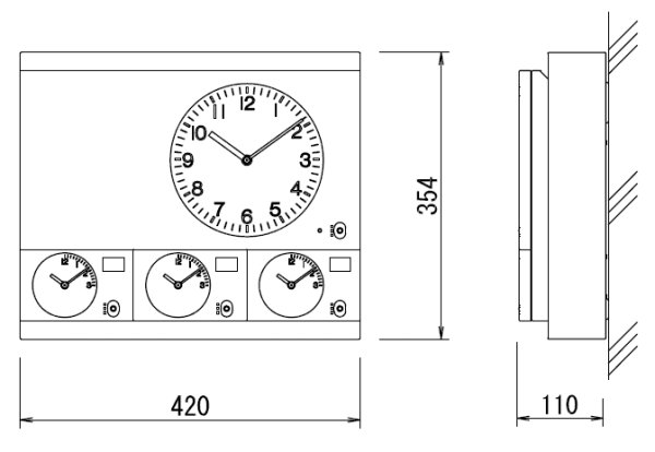 画像2: セイコー QC-5530R 親時計 3回路 FM電波修正 (2)