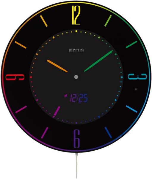 画像1: リズム(RHYTHM) 8RZ197SR02　電波時計　AC100V (1)