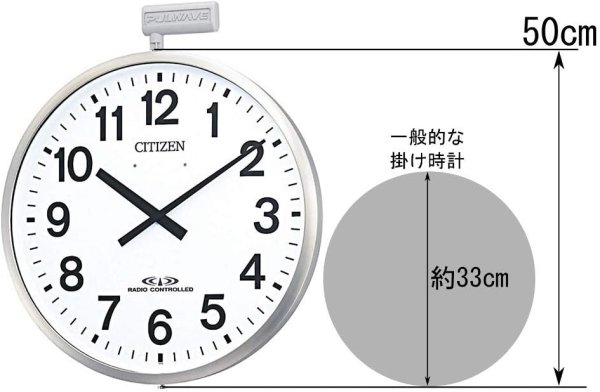 画像3: リズム(RHYTHM) シチズン　4MY611-N19　屋外用電波時計（ポール時計） (3)
