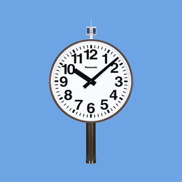 画像1: パナソニック TC7240 太陽電池時計 70cm 両面 FM自動時間修正 (1)