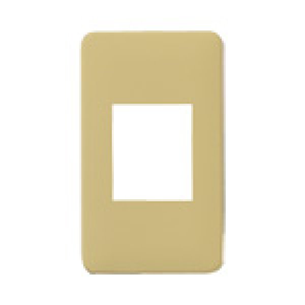 画像1: ナショナル WN6021Y モダン角型埋込コンセントプレート ダークベージュ (1)