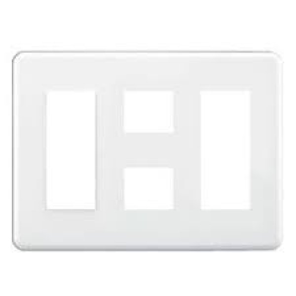 画像1: 東芝 WDG5428(WW)） ワイドアイプレート ８個用３＋２＋３ ホワイト (1)