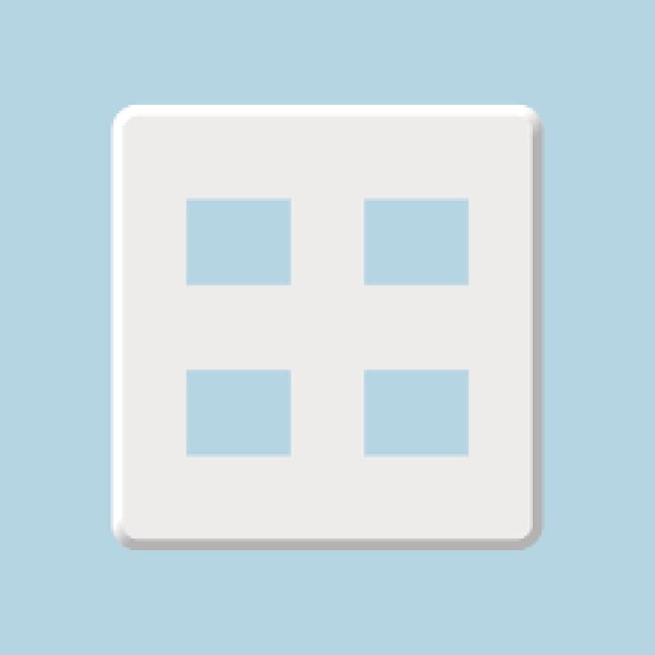 画像1: 東芝 WDG5414(WW)） ワイドアイプレート ４個用２＋２ ホワイト (1)