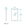 画像2: パナソニック WN7561 新金属大穴電話線プレート 1連用 取付枠付 (2)