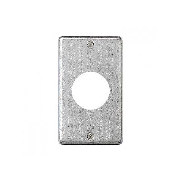 画像1: パナソニック WN9514 新金属コンセントプレート 丸型 穴径41.5mm (1)