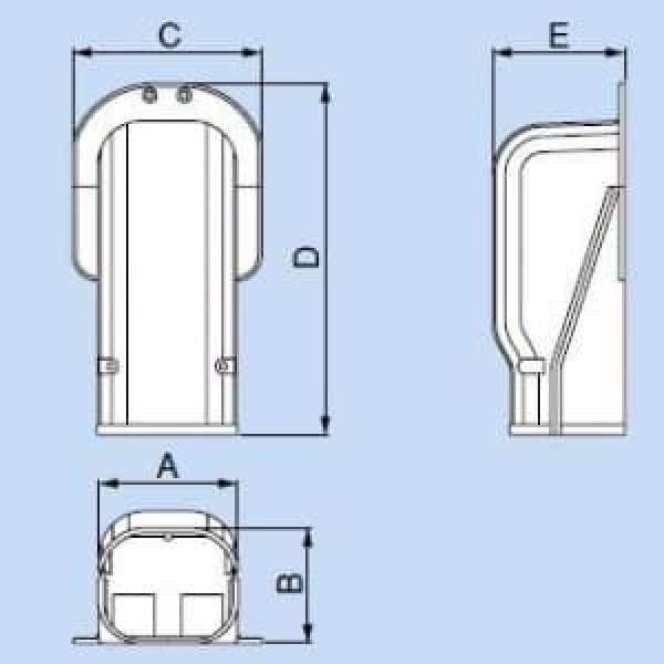 画像2: イナバ　SW-100-G　配管化粧カバー　壁面取り出しウォールコーナー (2)
