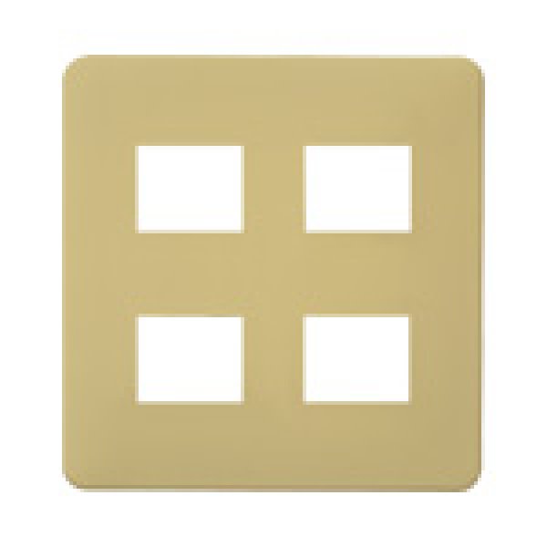 画像1: パナソニック WN6004Y モダンプレート4コ用 ダークベージュ (1)