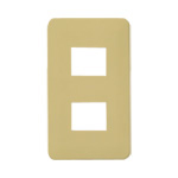 画像1: ナショナル WN6002Y フルカラープレート 2コ用 ダークベージュ (1)