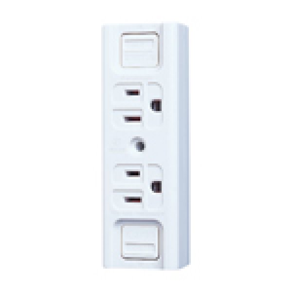 画像1: パナソニック WK1512SWK 露出接地15Aコンセント仮設用 (1)