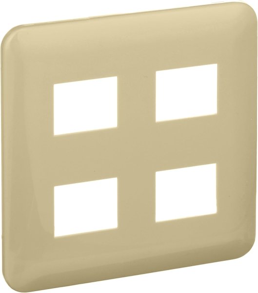 画像1: パナソニック WTF7004G コスモシリーズ コンセントプレート 4コ用 利休色 (1)