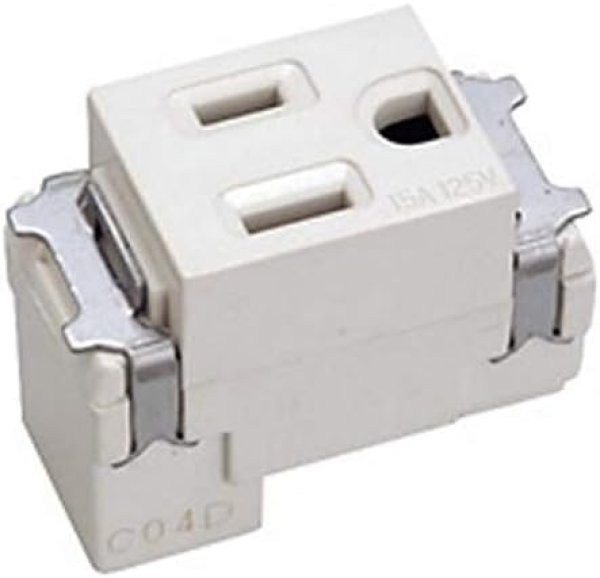 画像1: 明工社　ML1274W　100V接地コンセント ML端子 送り付 (1)