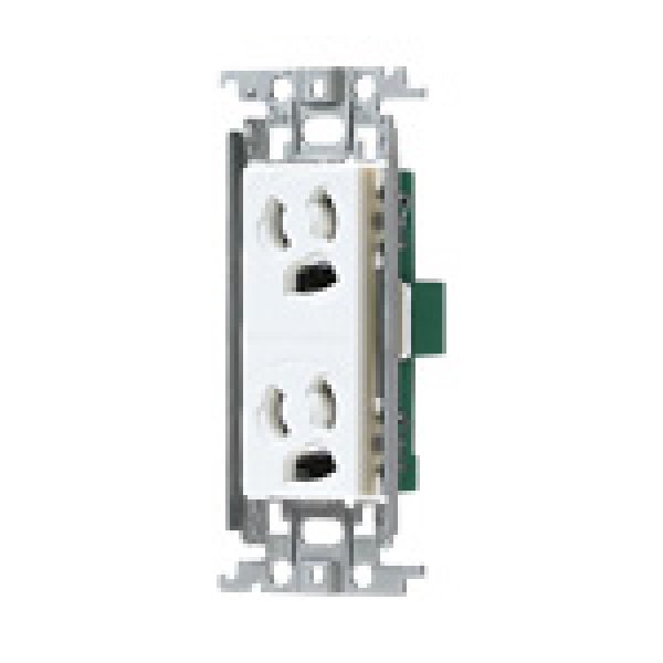 画像1: パナソニック WTF11623WK　埋込抜け止め接地ダブルコンセント (1)