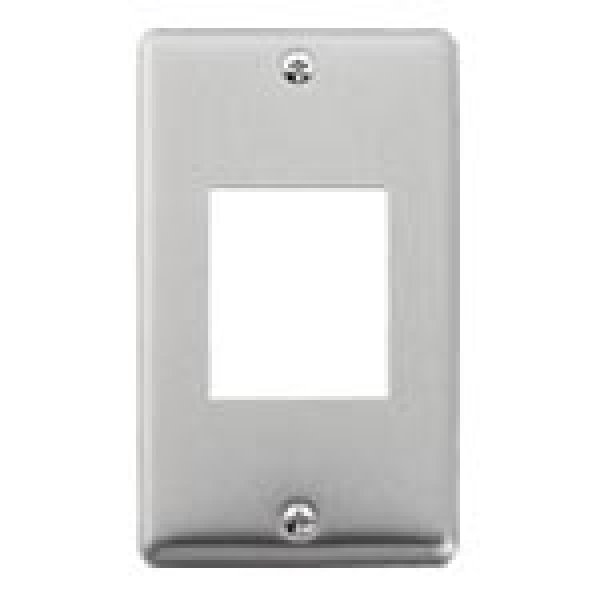 画像1: ナショナル　WN7521　新金属角型埋込コンセントプレート (1)