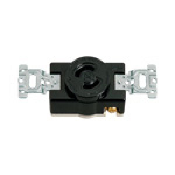 画像1: ナショナル　WF2220BK　2P20A 引掛埋込コンセント (1)