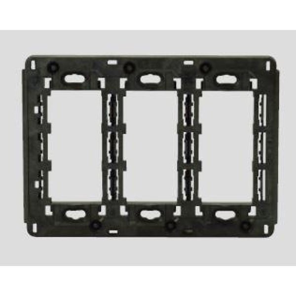 画像1: 神保　MJK-3　絶縁取付枠(J・WIDE専用取付枠) 3連用 (1)