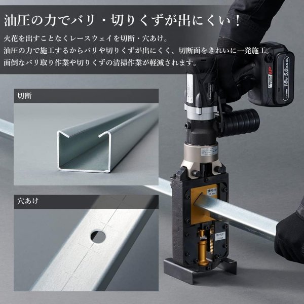 画像8: パナソニック EZ9XRCP1　レースウェイカッター＆パンチャー (8)