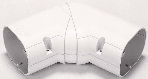 画像1: イノアック NX-75 エアコン配管化粧カバー 平面用エルボ 角度可変型 (1)