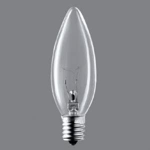 シャンデリア電球 C32E12 110V40W-C 口金E12 100V 40W クリア