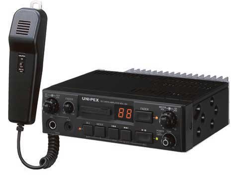 ユニペックス NDS-204A 車載アンプ 20W SDレコーダー・マイク付き 24V用