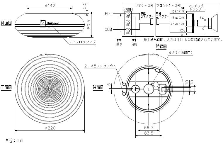 TOA PC-2238 露出型スピーカー3W 株式会社きとみ電器